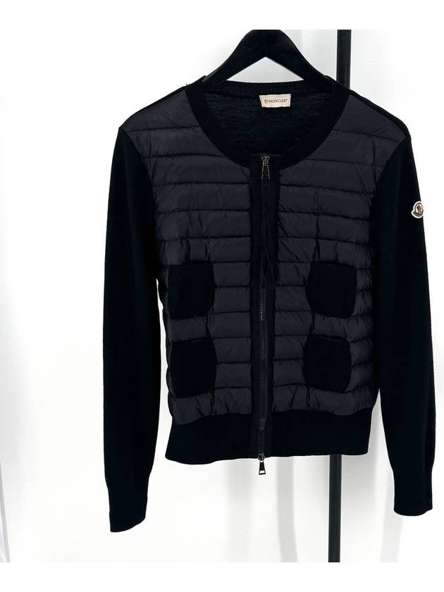 Women s knit padded cardigan black L size - MONCLER - BALAAN 2