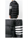 Men's 4 Bar Button Down Hooded Padding Black - THOM BROWNE - BALAAN 6