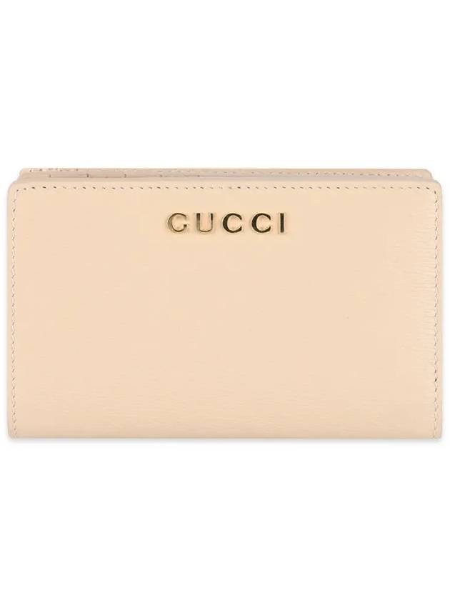 Script Zipper Half Wallet Light Beige - GUCCI - BALAAN 3