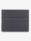 Intrecciato Leather Card Wallet Light Grey - BOTTEGA VENETA - BALAAN 1