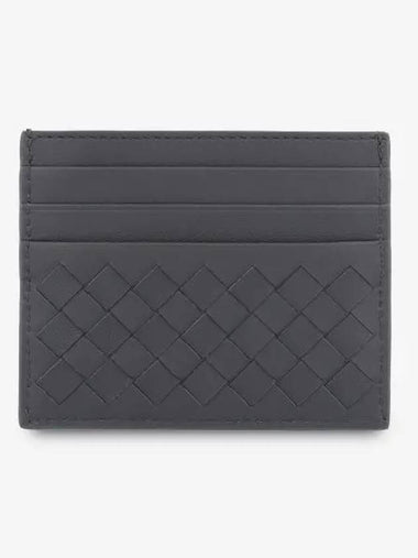 Tourmaline Intrecciato Card Holder Light Gray 162150V3UN18597 - BOTTEGA VENETA - BALAAN 1