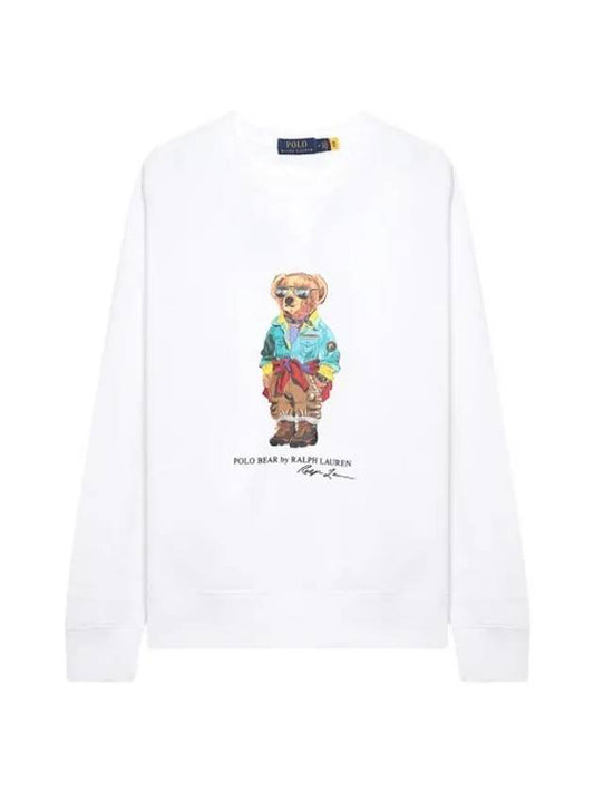 Bear Print Cotton Sweatshirt White - POLO RALPH LAUREN - BALAAN 1