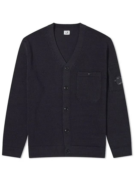 Lens Detail Cotton Cardigan Black - CP COMPANY - BALAAN 2