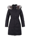 HOODED FUR GOOSE LONG DOWN WOMANS JUMPERBDWWJP55 - BALLISTIC - BALAAN 2