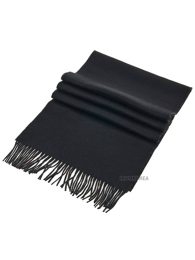 Check Reversible Cashmere Scarf Charcoal Black - BURBERRY - BALAAN 4