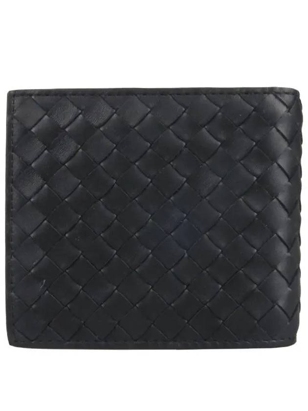 Intrecciato Coin Pocket Half Wallet Black - BOTTEGA VENETA - BALAAN 3