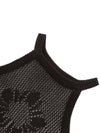 Runway Mugung Crochet Knit Halter Sleeveless Black - ULKIN - BALAAN 3