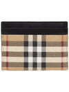 Vintage Check Card Wallet Beige - BURBERRY - BALAAN 4