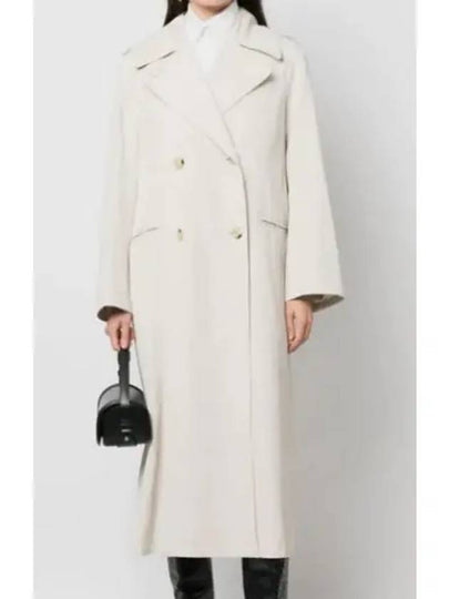 Double-Breasted Midi Coat Cream - TOTEME - BALAAN 2