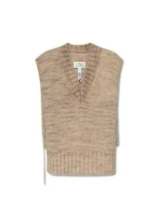 Botanical Dye Knit Vest Light Brown - MAISON MARGIELA - BALAAN 2