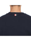 4-Bar Striped Cotton Long Sleeve T-Shirt Navy - THOM BROWNE - BALAAN 10