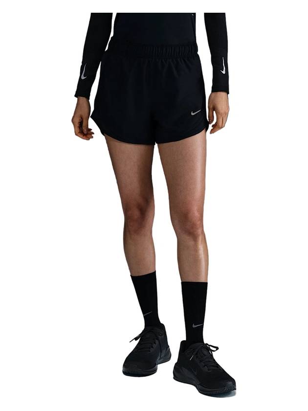 Women's Dri-FIT Mid-Rise Brief-Lined Running Shorts Black - NIKE - BALAAN 1