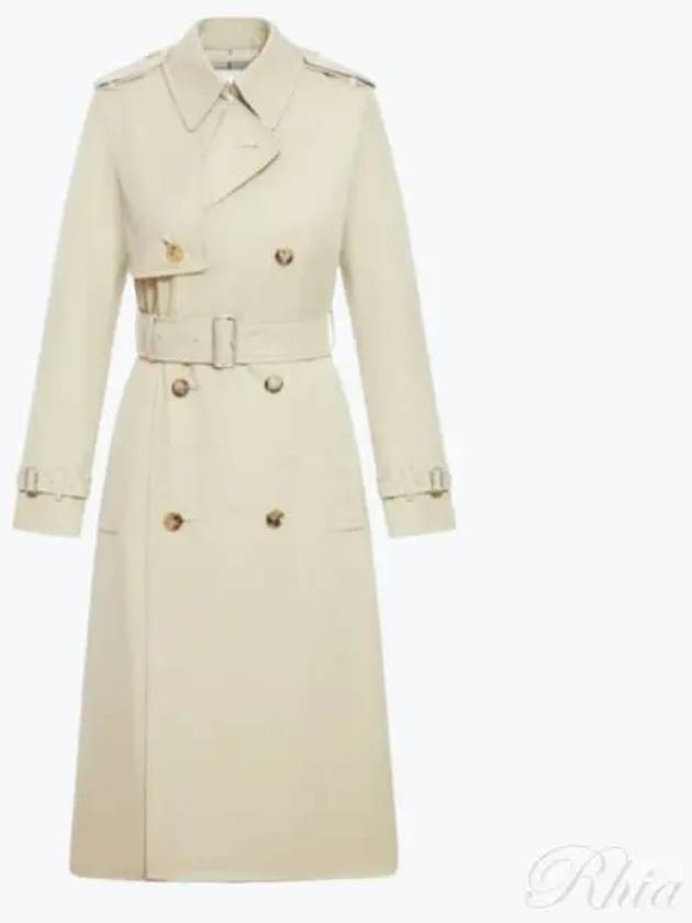 Cotton Blend Trench Coat Ivory - BURBERRY - BALAAN 2