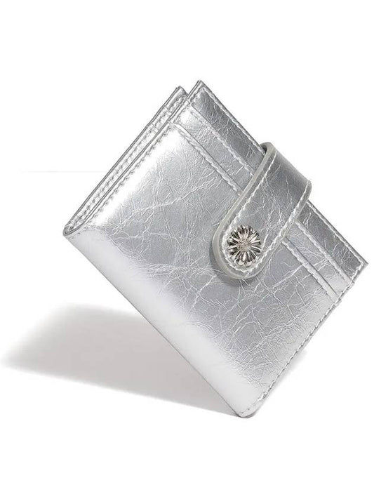 Mini Daisy Photo Slot Coin Card Wallet Silver - LE MASQUE - BALAAN 1