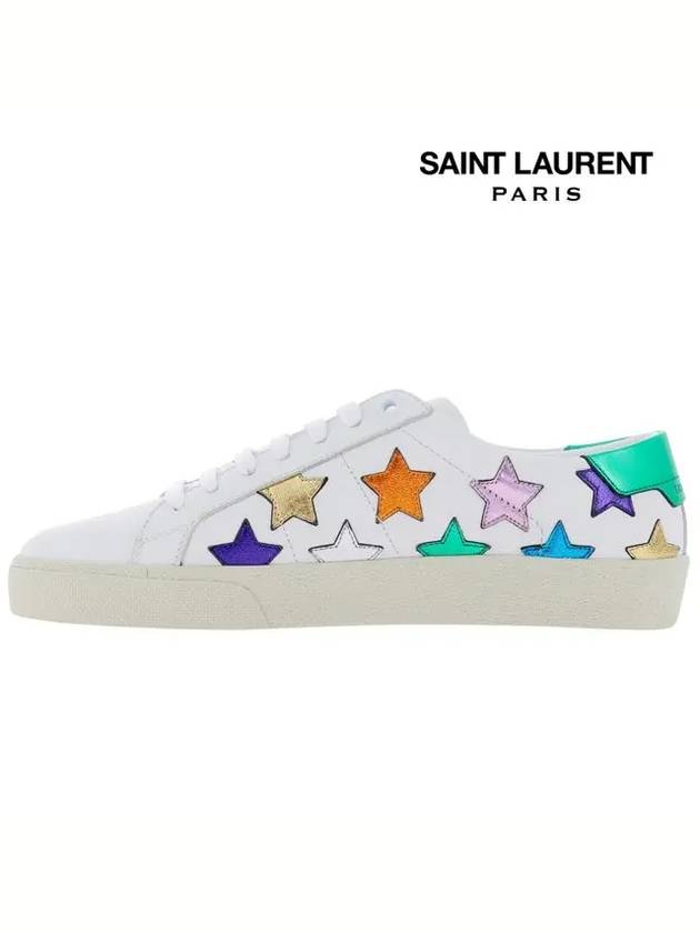 Women's California Multimetal Star Low Top Sneakers White - SAINT LAURENT - BALAAN 8