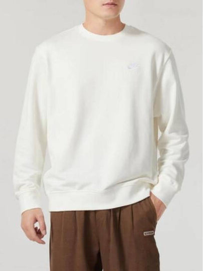 Club French Terry Logo Sweatshirt White - NIKE - BALAAN 2