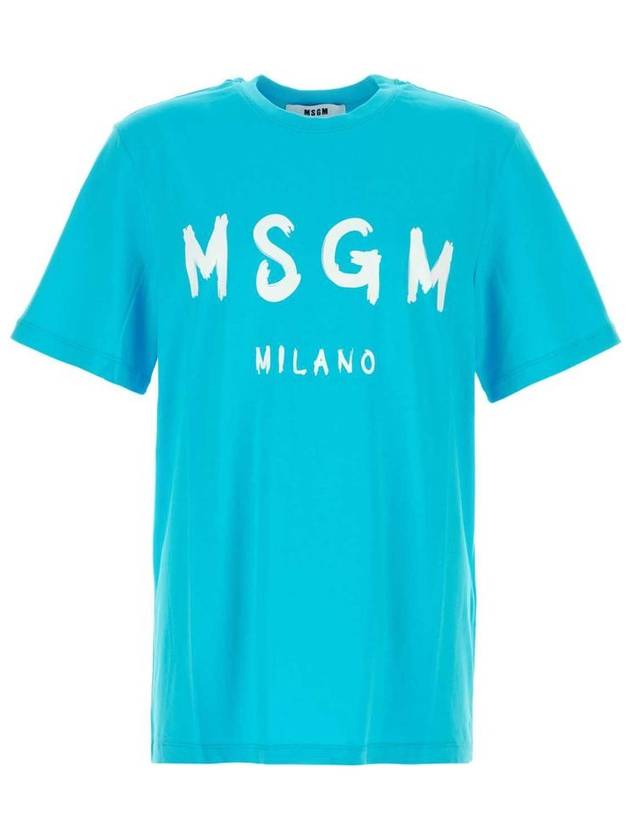 Short Sleeve T-Shirt 3640MM510247002 84 Turquoise - MSGM - BALAAN 2