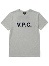 Black VPC Logo Short Sleeve T-Shirt Light Grey - A.P.C. - BALAAN 5