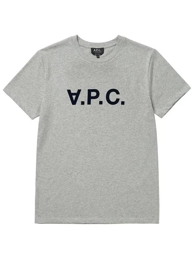 Black VPC Logo Short Sleeve T-Shirt Light Grey - A.P.C. - BALAAN 5