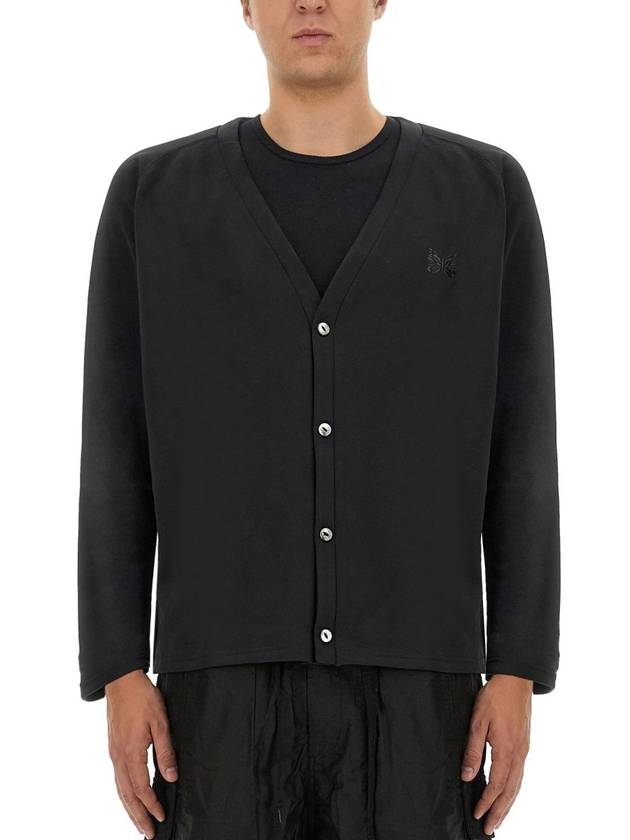 Tech Jersey V-Neck Cardigan Black - NEEDLES - BALAAN 2