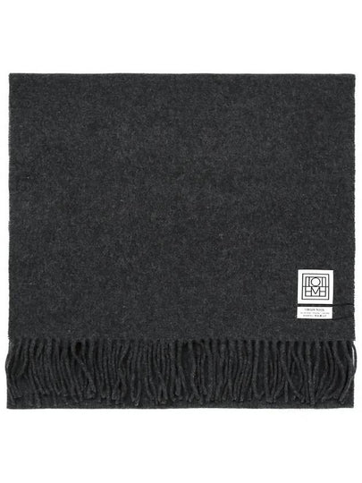 Classic Wool Muffler Dark Grey Melange - TOTEME - BALAAN 2