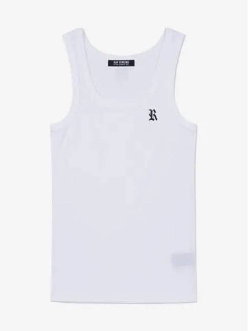 Small leather patch tank top white 231W122B190170010 - RAF SIMONS - BALAAN 1