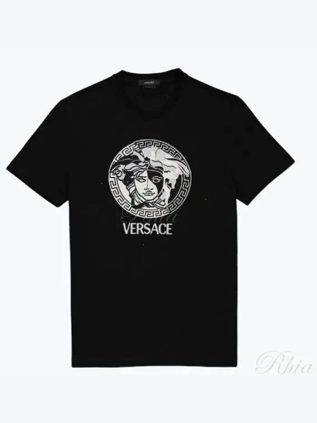 Medusa Logo Short Sleeve T-Shirt Black - VERSACE - BALAAN 2