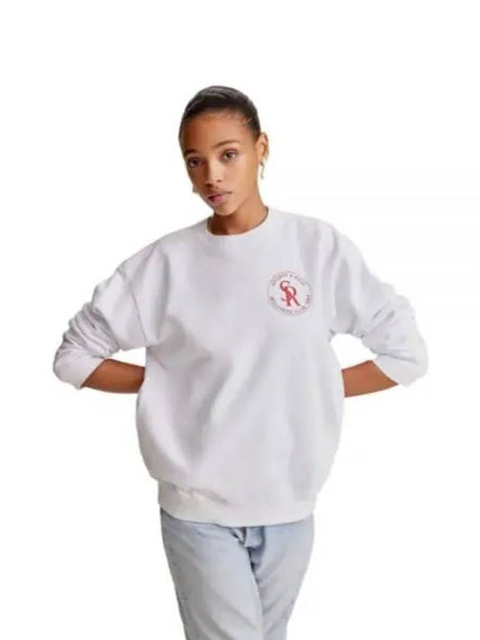 Women's Logo Print Sweatshirt White - SPORTY & RICH - BALAAN 2