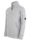 Diagonal Raised Fleece Half Zipped Sweatshirt Grey - CP COMPANY - BALAAN 2