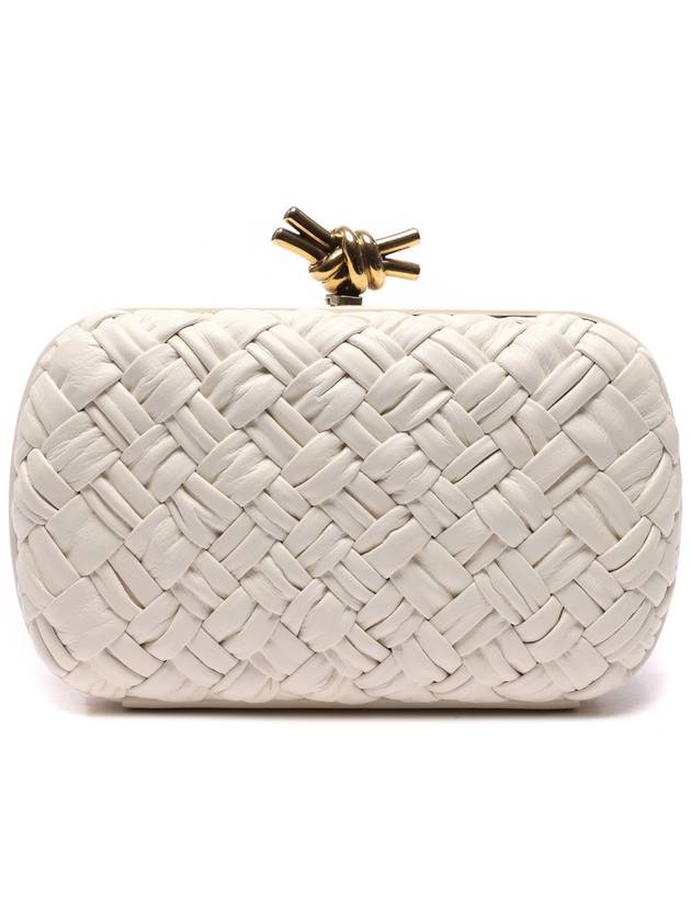 Knot Minaudiere Intrecciato Clutch Bag Bone - BOTTEGA VENETA - BALAAN 5