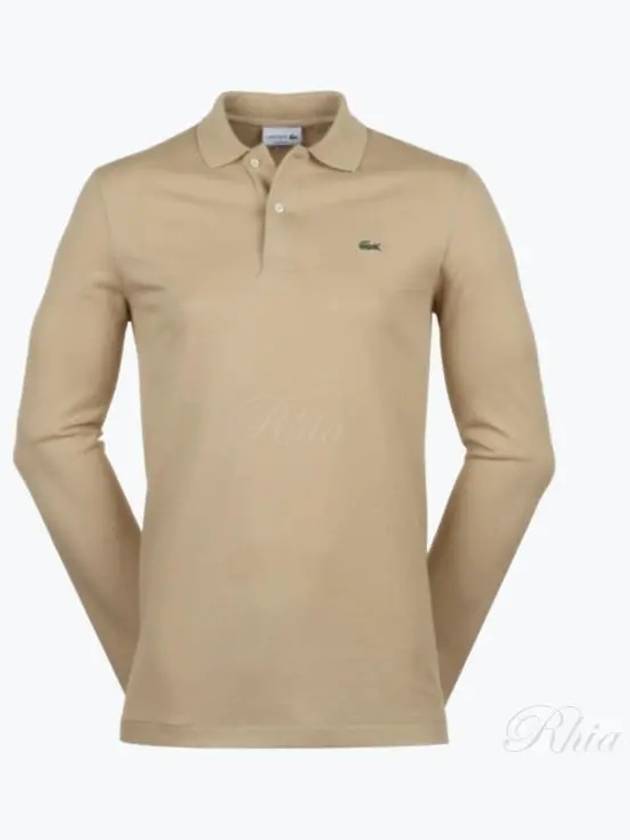 Classic Long Sleeve Polo Shirt Beige - LACOSTE - BALAAN 2