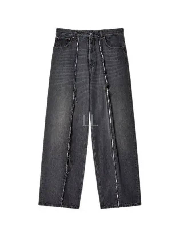 Unfinished Cut Tapered Wide Jean Grey - MAISON MARGIELA - BALAAN 2