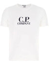 Logo Print Short Sleeve T-Shirt White - CP COMPANY - BALAAN 3