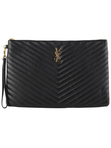 440222 Monogram Matelasse Document Holder Clutch Bag Large 33997 - SAINT LAURENT - BALAAN 1