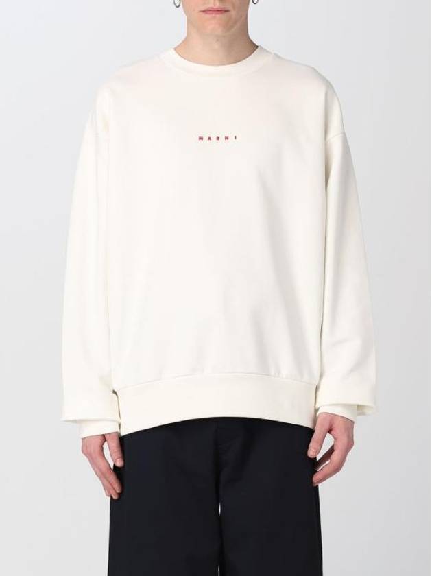 Mini Logo Organic Cotton Sweatshirt White - MARNI - BALAAN 2