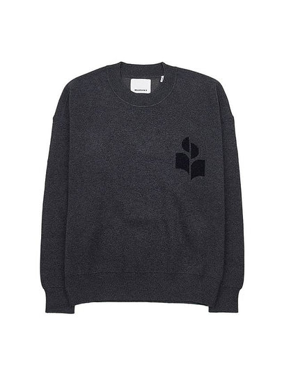 Ateley Logo Cotton Sweatshirt Dark Grey - ISABEL MARANT - BALAAN 2