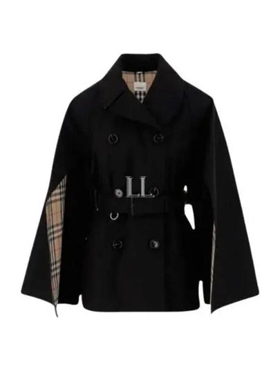 Tropical Gabardine Trench Jacket Black - BURBERRY - BALAAN 2