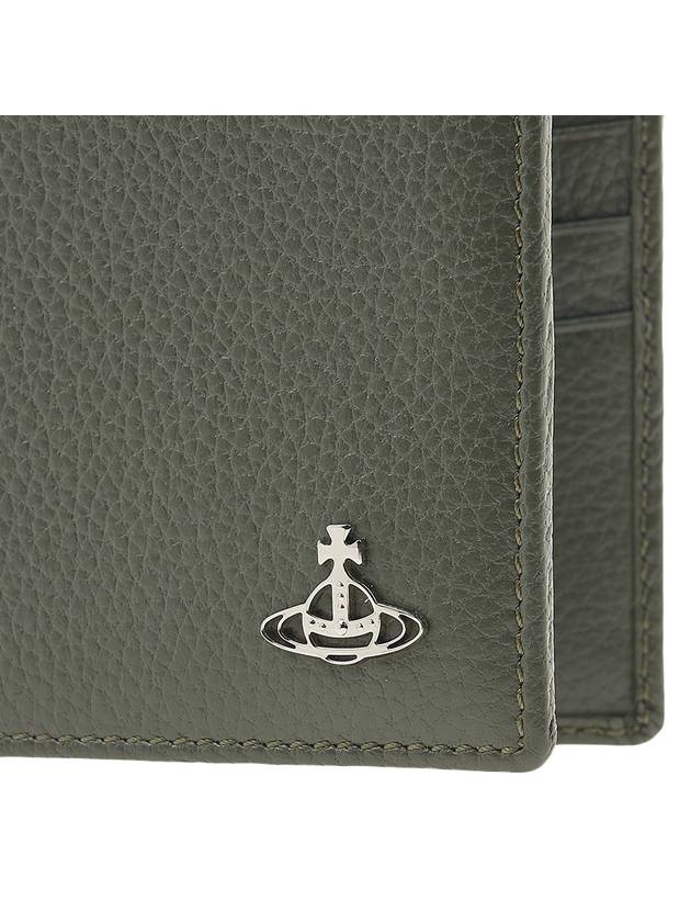 Men's Grain Leather Half Wallet Khaki - VIVIENNE WESTWOOD - BALAAN 7