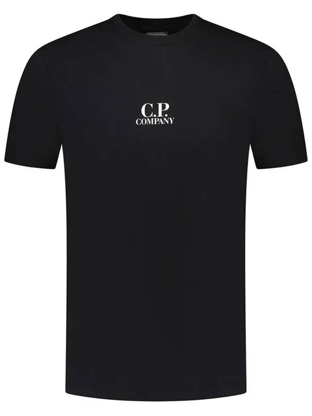 Logo Print Short Sleeve T-Shirt Black - CP COMPANY - BALAAN 2