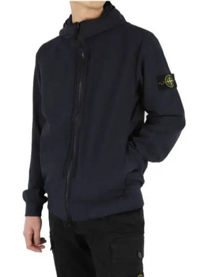 Wappen Patch Soft Shell Hooded Jacket Navy - STONE ISLAND - BALAAN 2