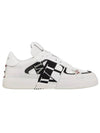 VL7N Banded Calfskin Low Top Sneakers White - VALENTINO - BALAAN 1