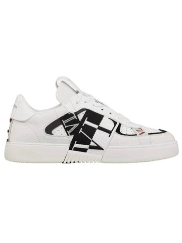 VL7N Banded Calfskin Low Top Sneakers White - VALENTINO - BALAAN 1