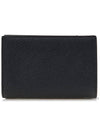 V Logo Folding Half Wallet Black - VALENTINO - BALAAN 4