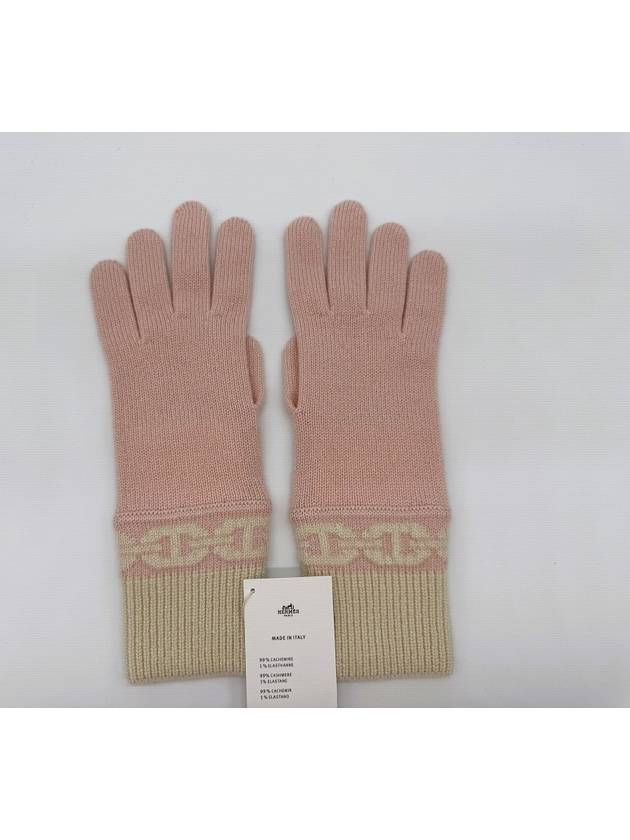 Luvas Heaven Cashmere Gloves Rose Poudre - HERMES - BALAAN 4