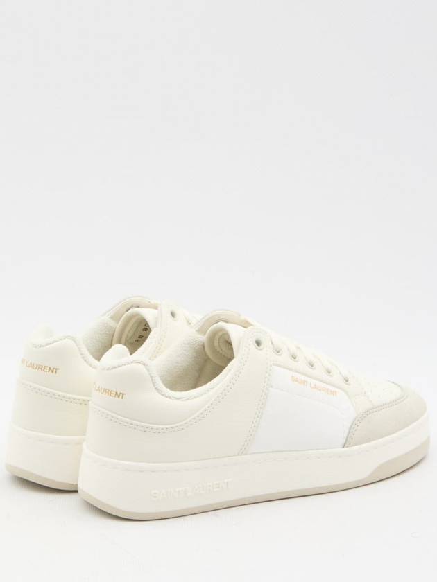 Logo Print Low Top Sneakers White - SAINT LAURENT - BALAAN 3