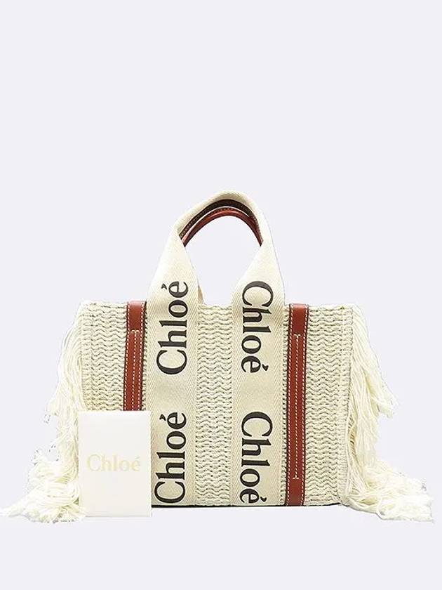 C22SS397 Woody Fringe Brown Small Shoulder Bag - CHLOE - BALAAN 1