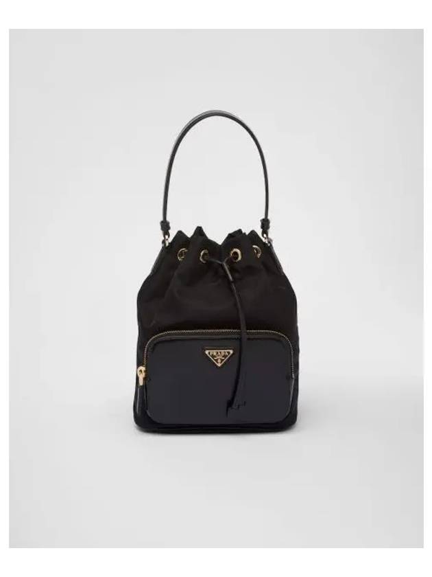 Triangle Logo Small Bucket Bag Black - PRADA - BALAAN 2