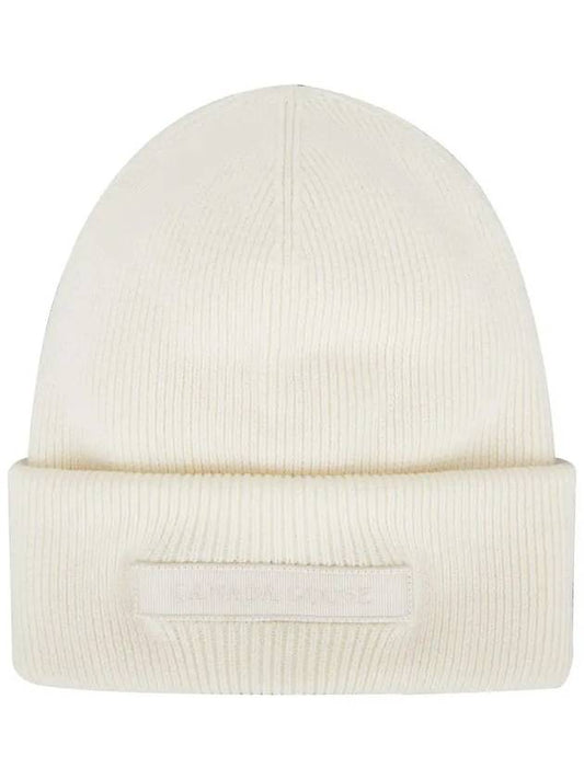 Logo Wool Beanie White - CANADA GOOSE - BALAAN 2