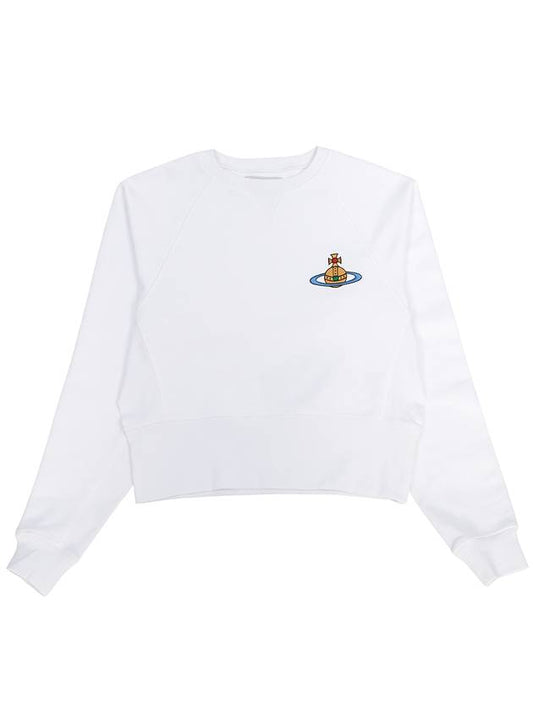 Athletic Cropped Sweatshirt White - VIVIENNE WESTWOOD - BALAAN 2