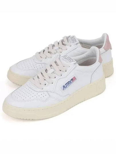 Medalist Pink Tab Leather Low Top Sneakers White - AUTRY - BALAAN 2